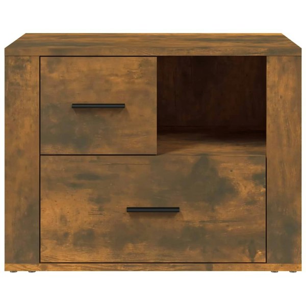 Berkfield Bedside Cabinet Smoked Oak 60x36x45 cm Engineered Wood