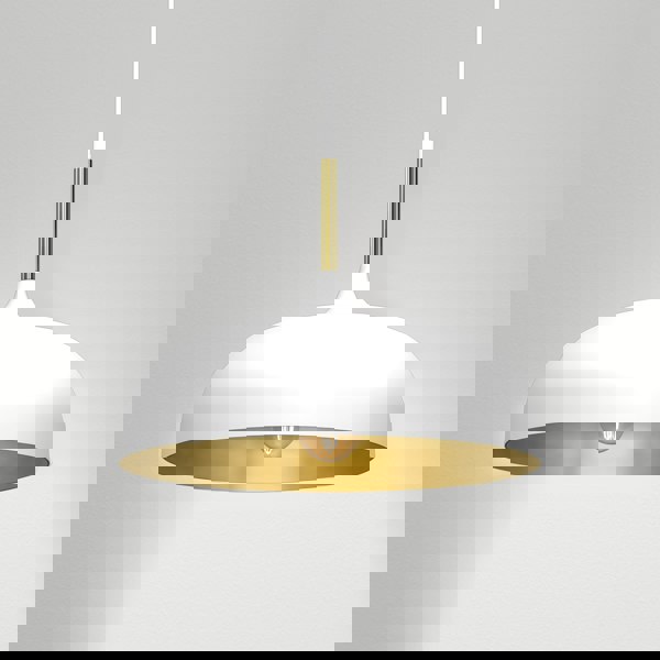 Milagro Pendant Lamp Lincoln White/Gold 1XE27 35cm