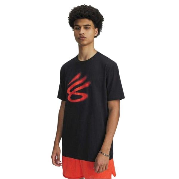 Under Armour Mens Curry Playable T-Shirt - Black/Red - 