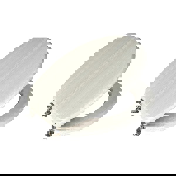 Showerdrape Oxford White Oak Wooden Toilet Seat