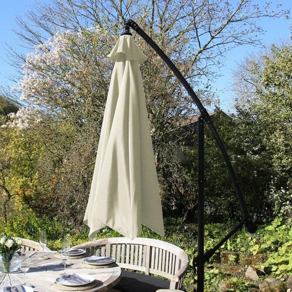 Monstershop Cream Cantilever Parasol