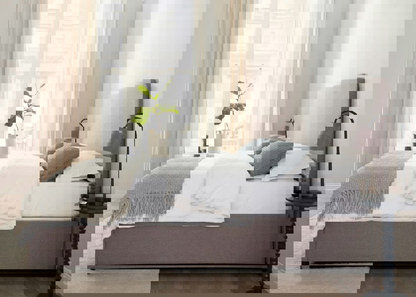 DS Living Novara Grey Upholstered Ottoman Panel Bed Frame