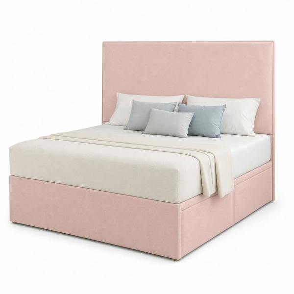 Great British Beds Plain Divan Bed - Pink Plush