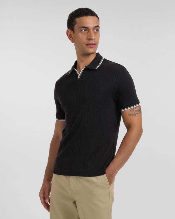 Steel & Jelly Bell - Ribbed Polo With Contrast Tipping