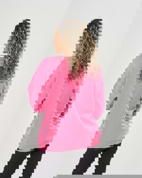 Pretty Mama Essential Oversized Breastfeeding Sweatshirt - Hot Pink