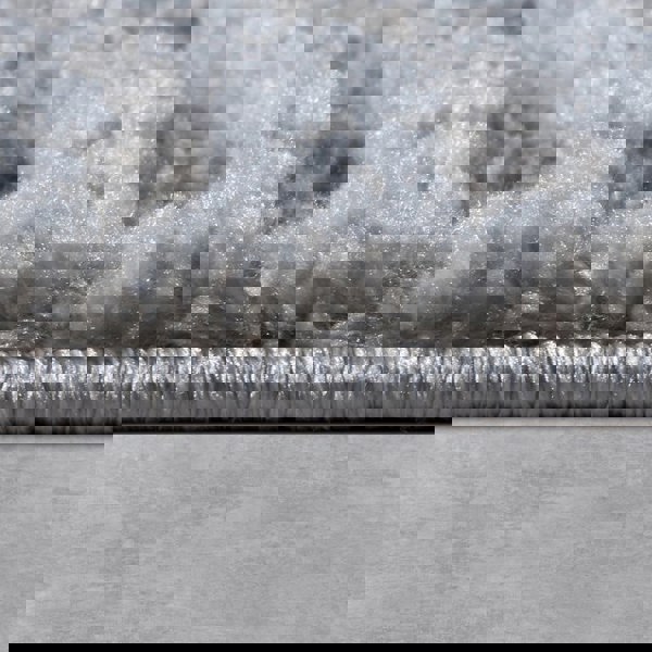 High Pile Grey Rug Chappe – Soft Geometric