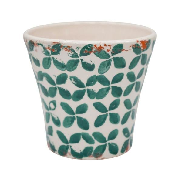 Ivyline Porto Tile Tapered Planter - Green
