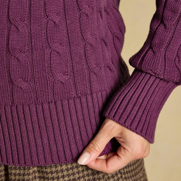 Joules CLASSIC CABLE Sweatshirt   in  Red