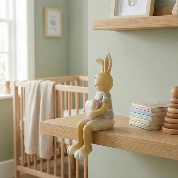 Garden Greatness Boy Resin Rabbit With Love Heart