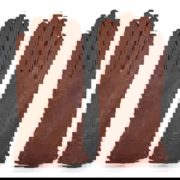 Infinity Leather Men's Leather Wool Lined Elastic Wrist Gloves