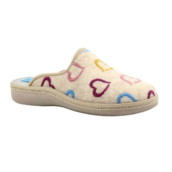 Lunar Women's Love Mule Slippers - Beige