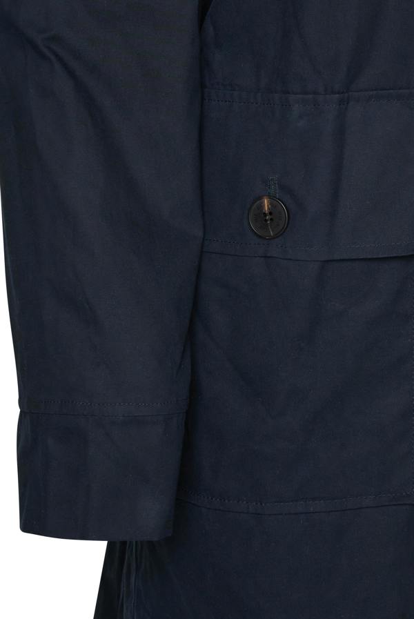 Elle Waxed Cotton Long Coat