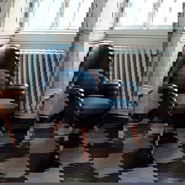 Kemble Armchair And Footstool, Velvet-Rit Concept-Rit Concept