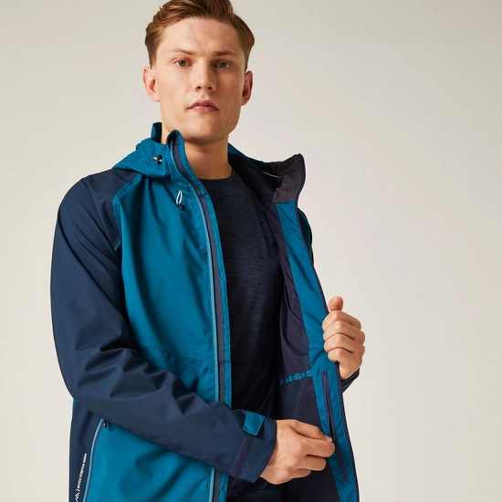 Regatta Mens Britedale Waterproof Jacket - Moroccan Blue/Navy