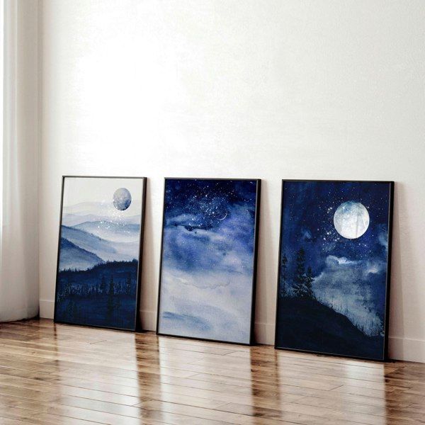 Home office decor ideas for him | set of 3 framed wall art