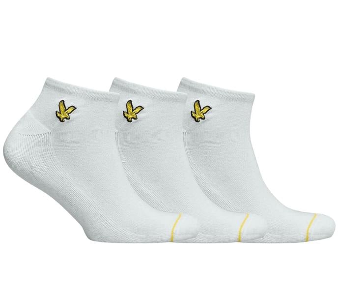 Lyle & Scott 3-Pack Ross Trainer Socks, White