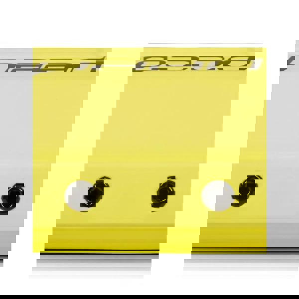 Yellow and black Paard pedal cover in Speedo goggle storage case