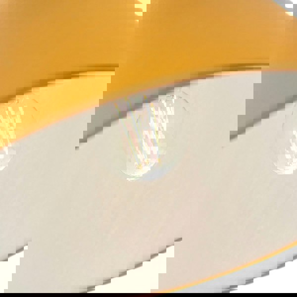 Traditional 8 Inch Mustard Ochre Cotton Fabric Coolie Lamp Shade Image 3