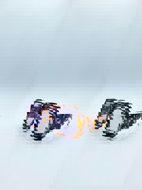 SVNX Oversized Square Frame in Brown Tortoiseshell with Purple Lenses