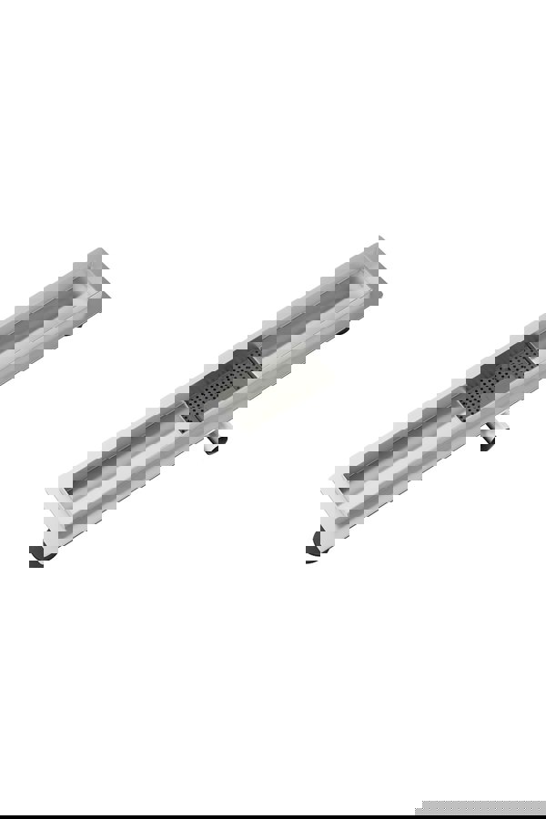 Living and Home 50cm Stainless Steel 2-in-1 Siphonic Linear Insert Shower Drain- Adjustable Height & Slope, Removable Cover, Filter & Siphon