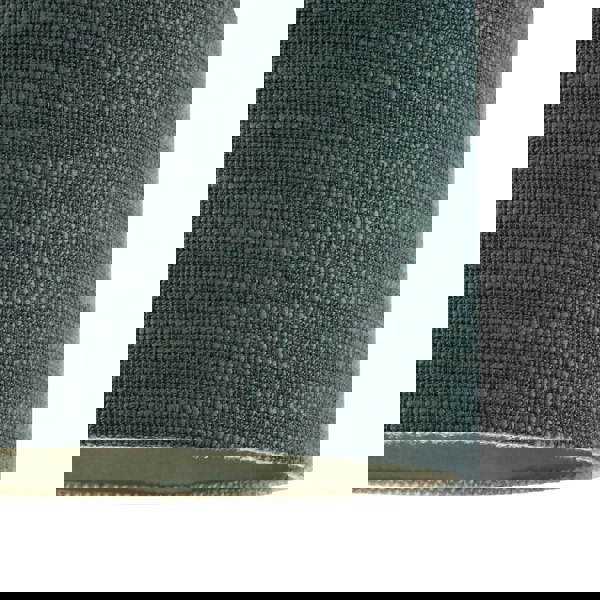 Designer Bobbled and Textured Linen Lamp Shade in Dark Emerald Green Image 3