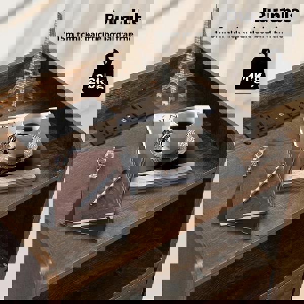 Levede Bedside Table Nightstand USB Charger Outlet RGB LED 3 Drawers Oak