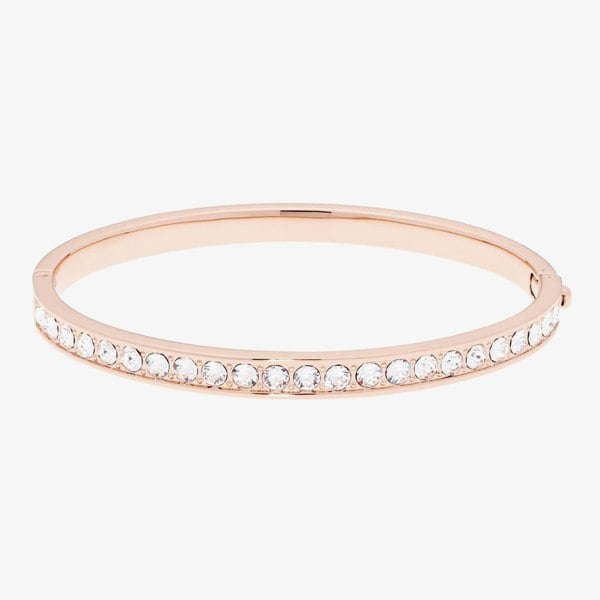 Ted Baker Clemara Rose Gold Finish Hinged Crystal Bangle TBJ1567-24-02