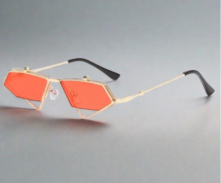 Cupid - Red Triangle Flip Lens Sunglasses