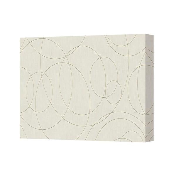 Benjamin Tate Design Canvas-2438 Neutral Beige Abstract Swirl Line Pattern Wall Art