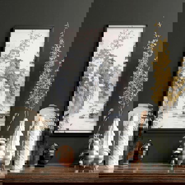 Wall Art For Living Room Large | Set of 3 Chinoiserie Wall art Prints