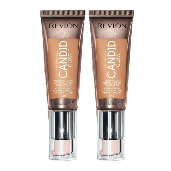 Revlon 2 x Revlon Photoready Candid Moisture Glow Foundation - 340 True Beige 22ml