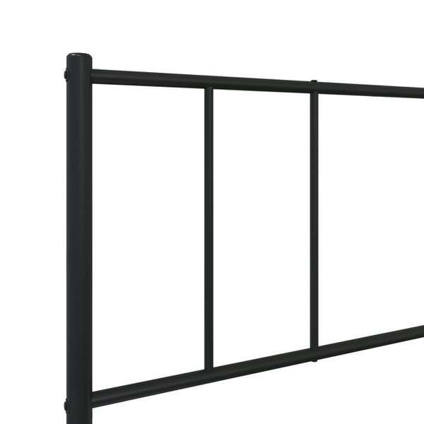 Berkfield Metal Bed Frame with Headboard and Footboard Black 100x200 cm
