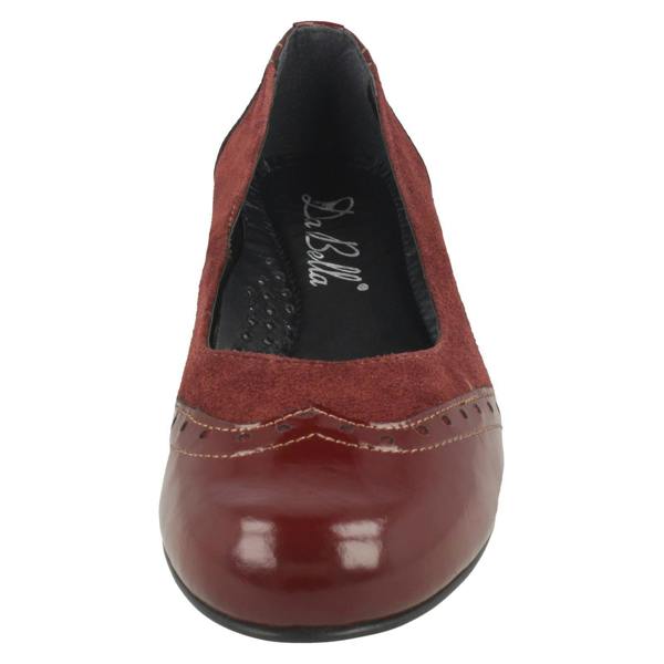 Da Bella Ladies Da Bella Slip On Block Heel Court Shoes - Jules