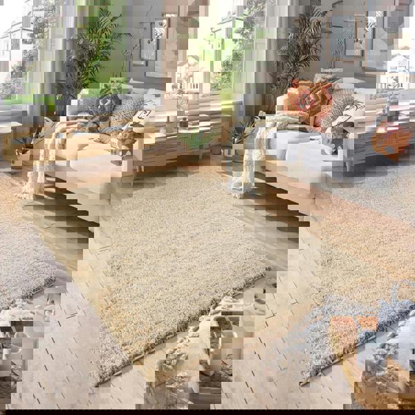 Smart Living Shaggy Rug - Light Beige