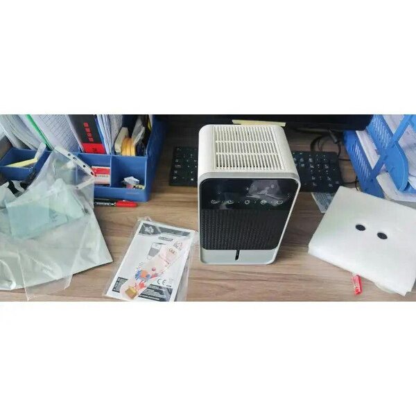 400mL/Day Small Dehumidifier, RGB Mood Lights, Timer, LED Display, Dehumidifier for Home, Bedroom - White