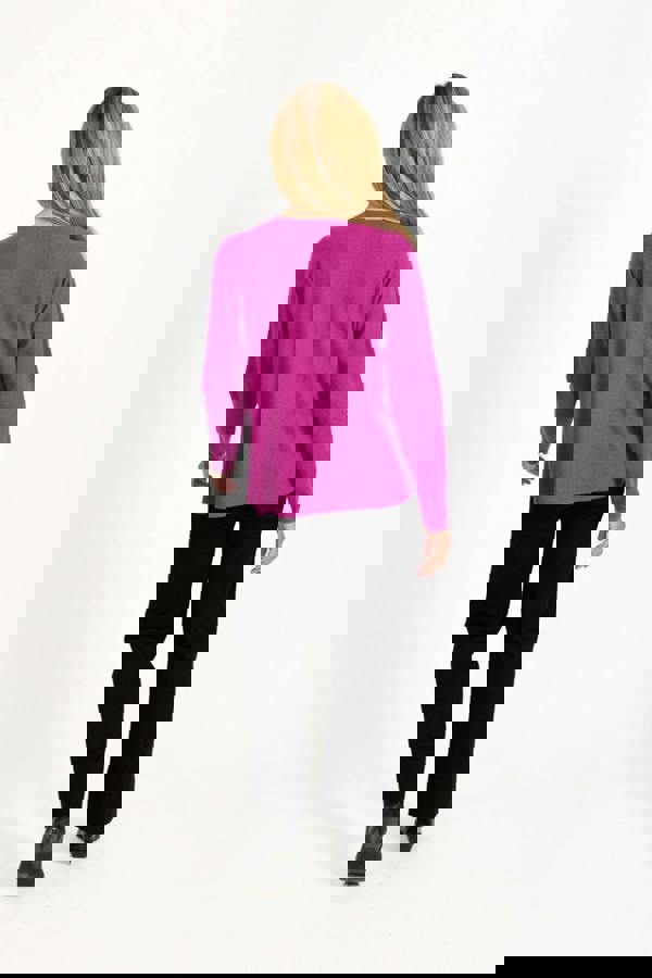 Heart Diamanté Embellished Batwing Pocket Jumper