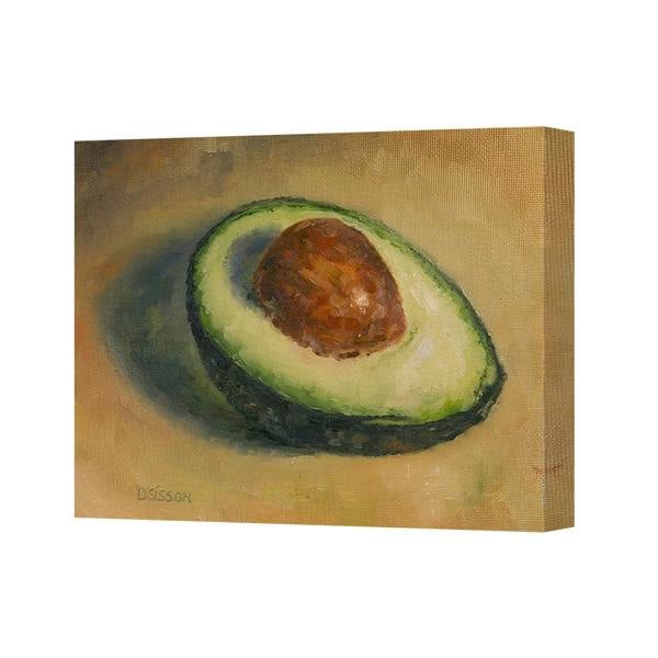 Benjamin Tate Design Avocado Half Still Life Painting On Canvas Wall Art