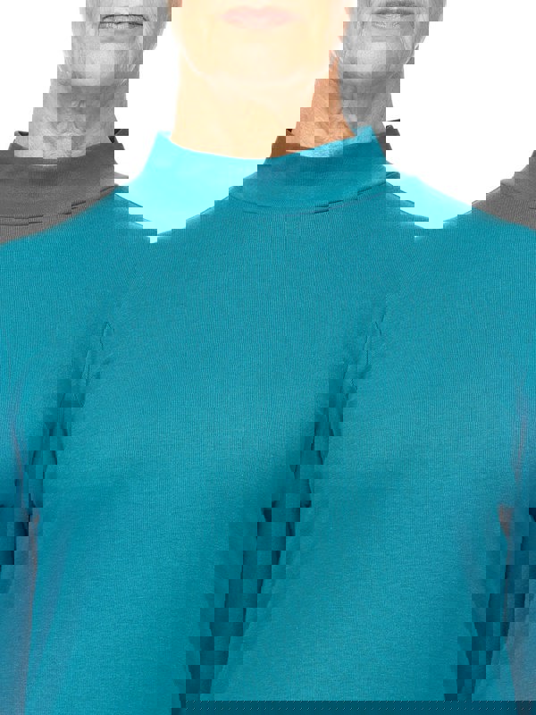 PennyPlain High Neck Top - Wedgewood