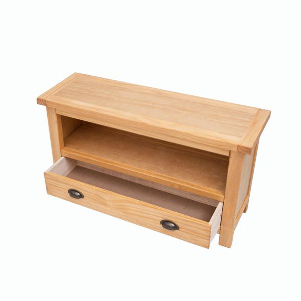 Cabinet Bits Lugo Waxed 1 Drawer TV Cabinet Brass Cup Handle