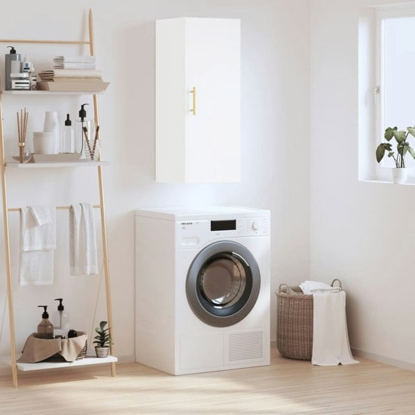 Berkfield Wall Mounted Cabinet White 34.5x34x90 cm
