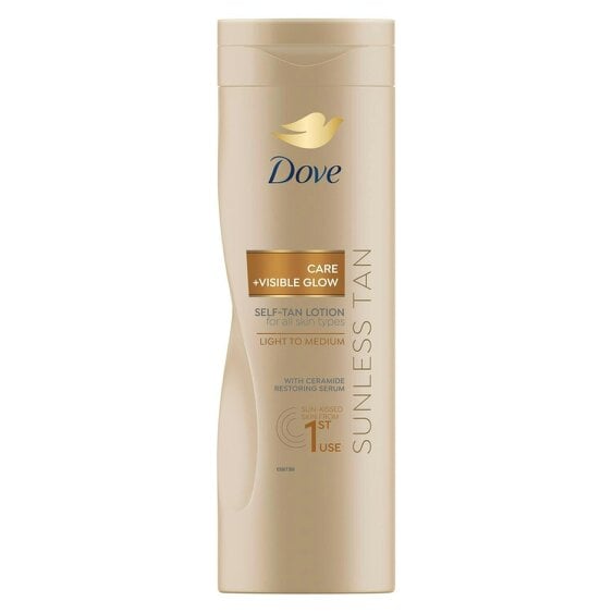 Dove Visible Glow Self-Tan Lotion Nourishing Care For Light to Medium Skin 400ml