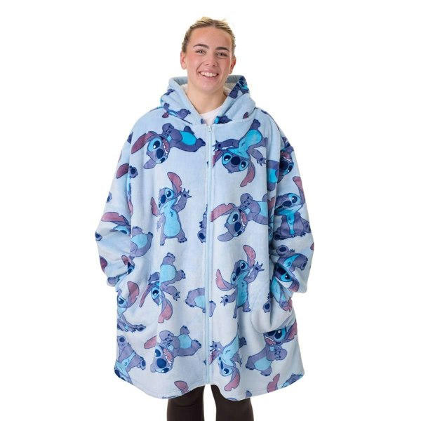 Lilo & Stitch Womens/Ladies Stitch Full Zip Blanket Hoodie - Blue