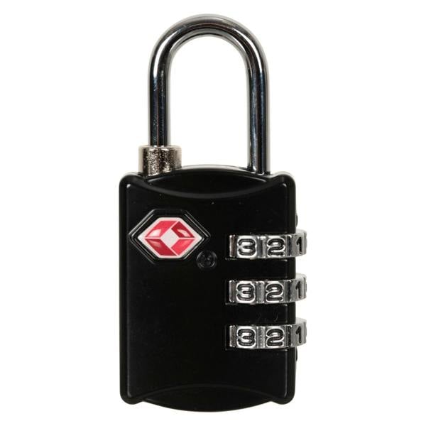 Mountain Warehouse TSA Combination Padlock - Black - 