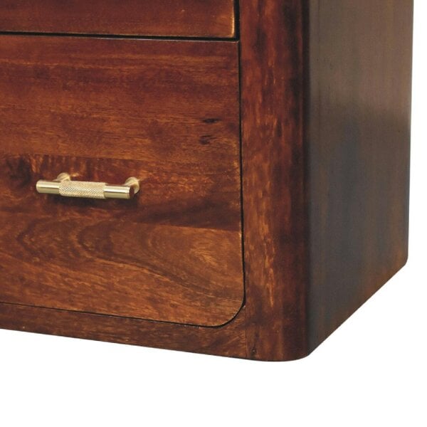 Artisan Furniture Solid Wood Luca Chest of Drawers, 3 Drawers, Brown
