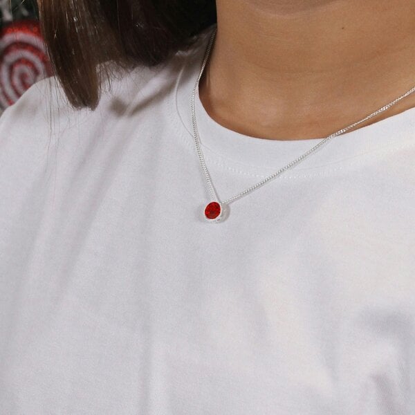 Say It With January Children's Birthstone Necklace - Sterling Silver