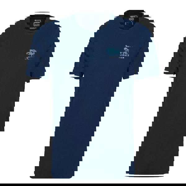 Mountain Warehouse Mens Southwold Back Print Organic T-Shirt - Dark Blue