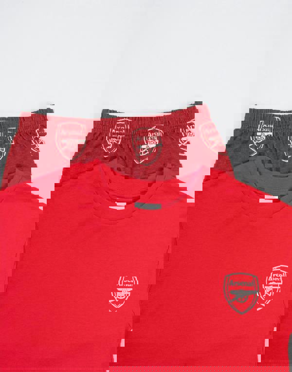 Arsenal Boys Red Logo Short Sleeve Long Leg Pyjama Set