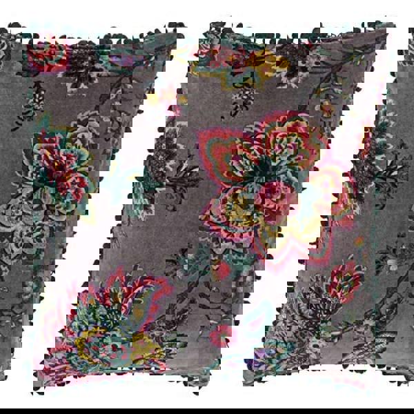 Paoletti Palampur Velvet Cushion Cover - Mink