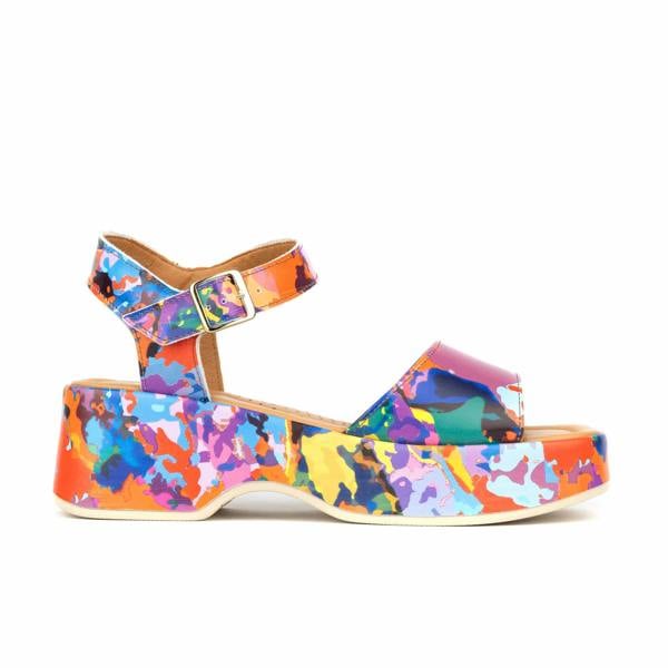 Embassy London Palm Rise - Summer Colours - Women's Leather Platform Sandal