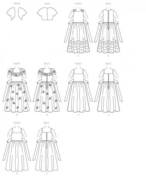Butterick Sewing Pattern 3351, Jackets, Dresses for Kids, Baby, Ages 6-7-8 - Easy
